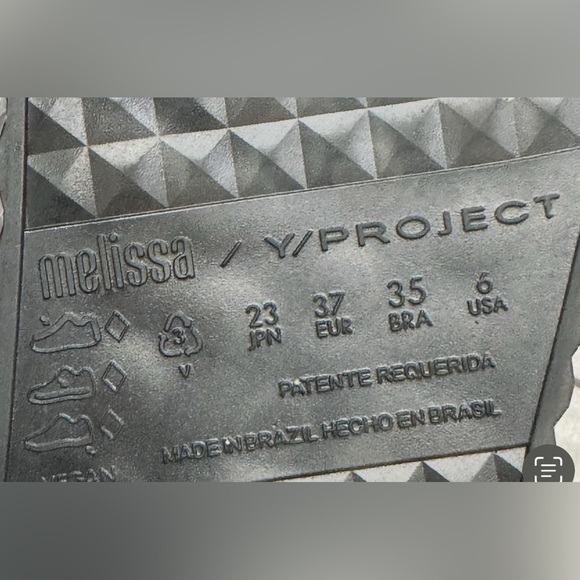 Women’s Melissa Y/Project Court Slide Sandals In Transparent Black: Size 6 - Picture 9 of 9